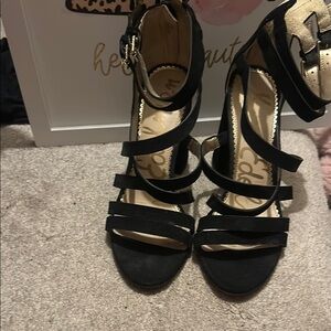 Sam Edelman Black Strappy Heels